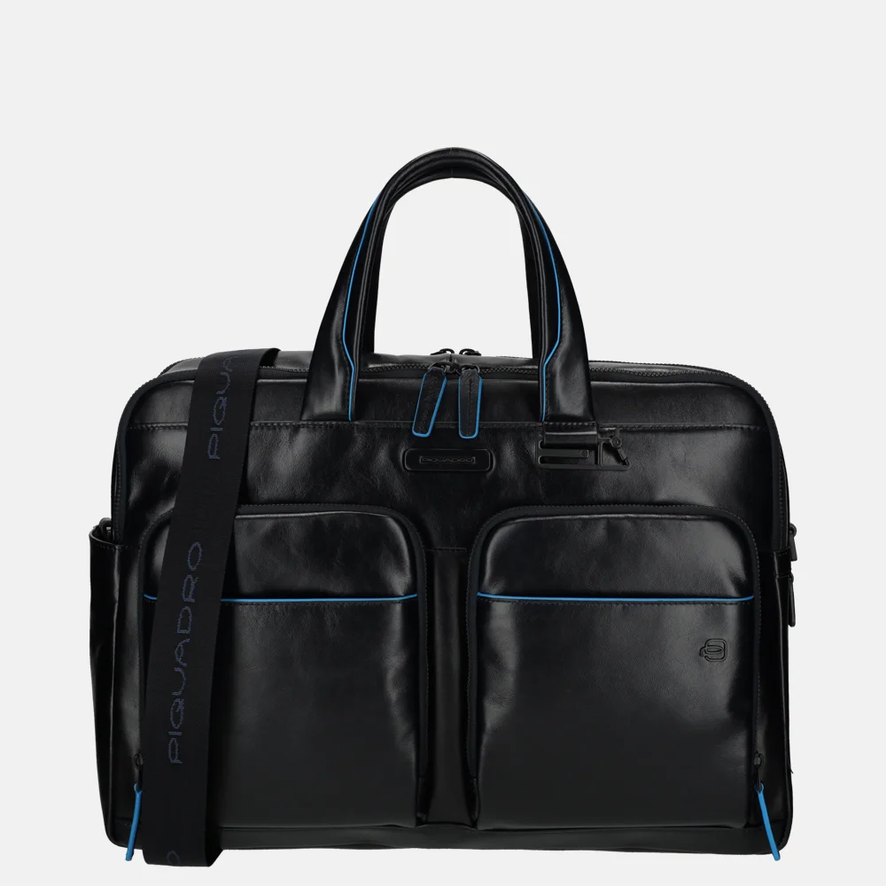 Piquadro laptoptas blauw